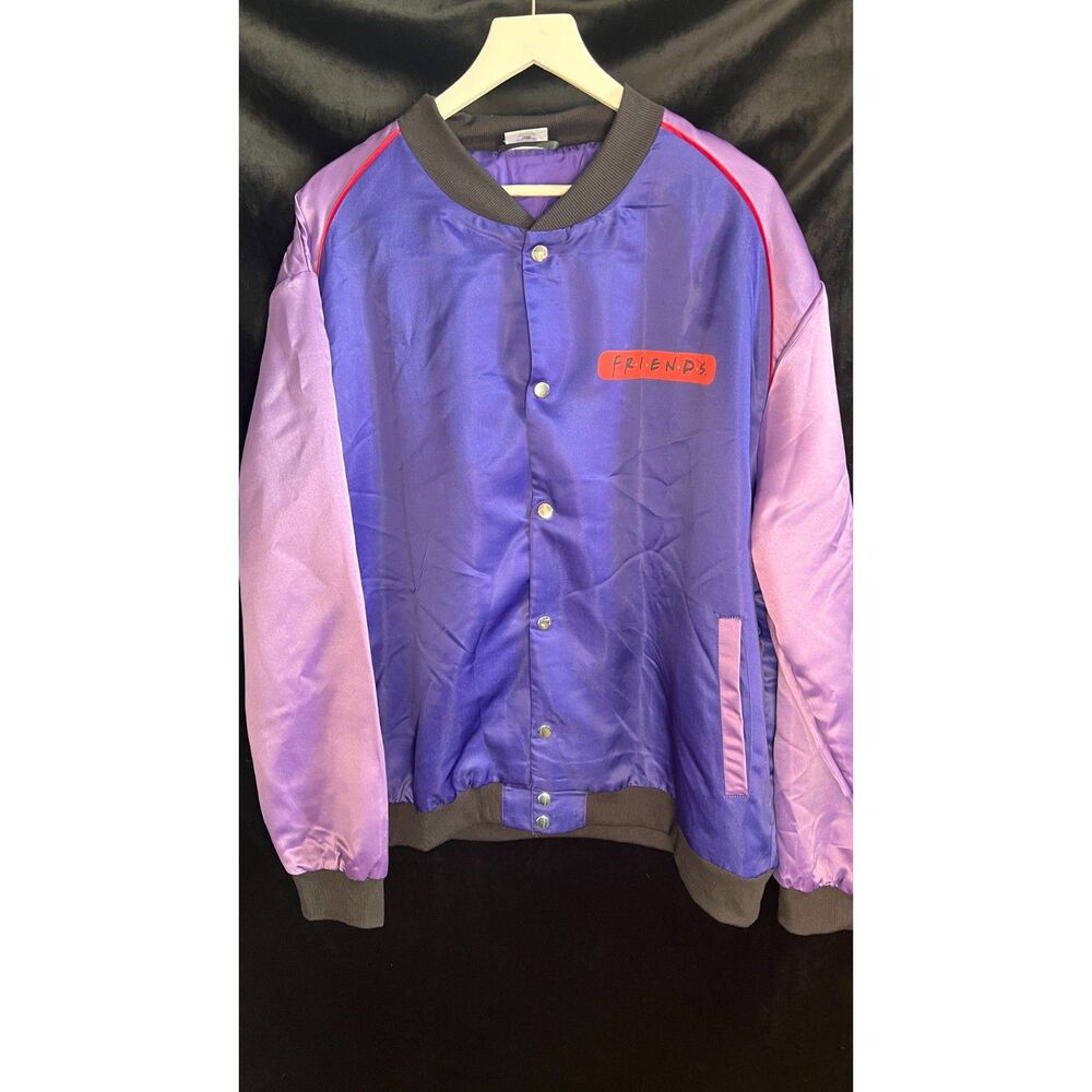 CultureFly Friends Central Satin Varsity Bomber Jacket 2XL XXL
